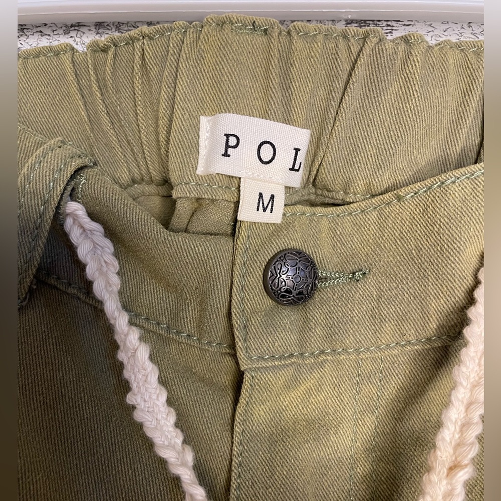 Pol Green Distressed Patchwork Joggers - image 3